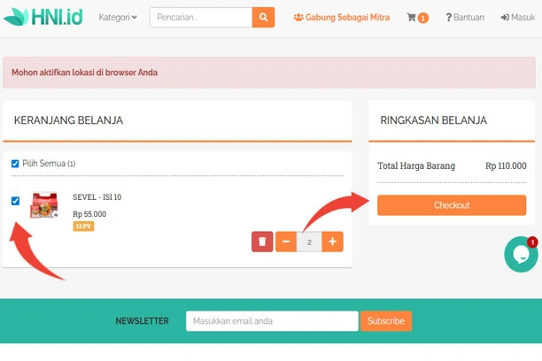 Keranjang belanja