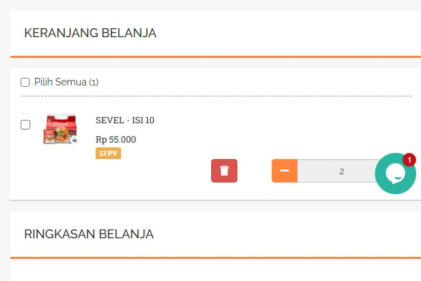 Keranjang belanja
