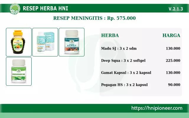 Resep HNI Meningitis