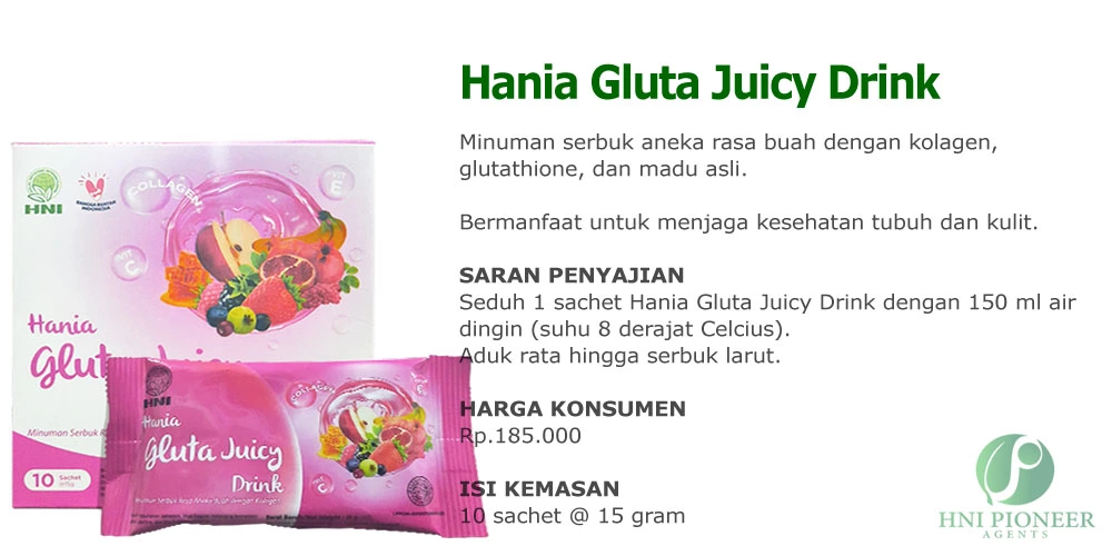 Produk Hania Gluta Juicy Drink