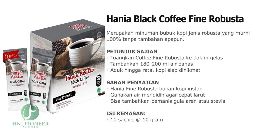Hania Realco Black Coffee Fine Robusta