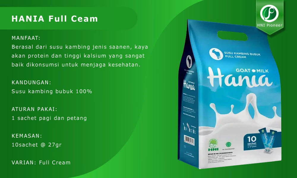 Produk Susu Kambing Hania Full Cream