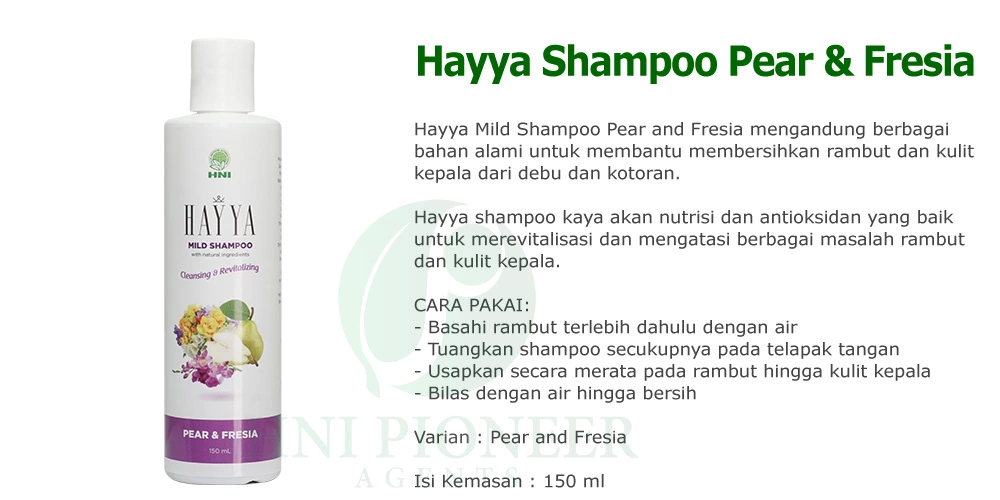 Produk Hayya Mild Shampoo Pear & Fresia