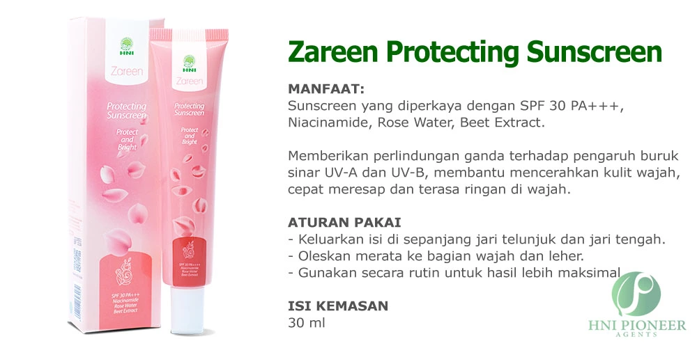 Zareen Protecting Sunscreen Untuk Perlindungan Kulit dan Wajah